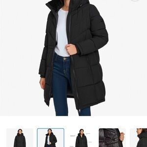 DKNY Quilted Black Outerwear